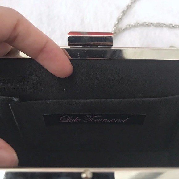 Lulu Townsend Woven Clutch Black Classic Chic - Picture 6 of 11